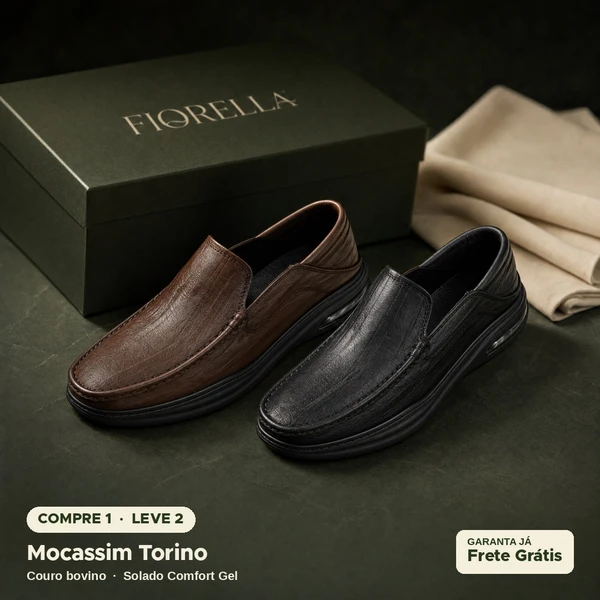[COMPRE 1 E LEVE 2] Mocassim Masculino em Couro Macio