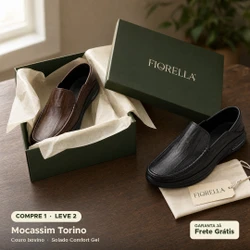 [COMPRE 1 E LEVE 2] Mocassim Masculino em Couro Macio